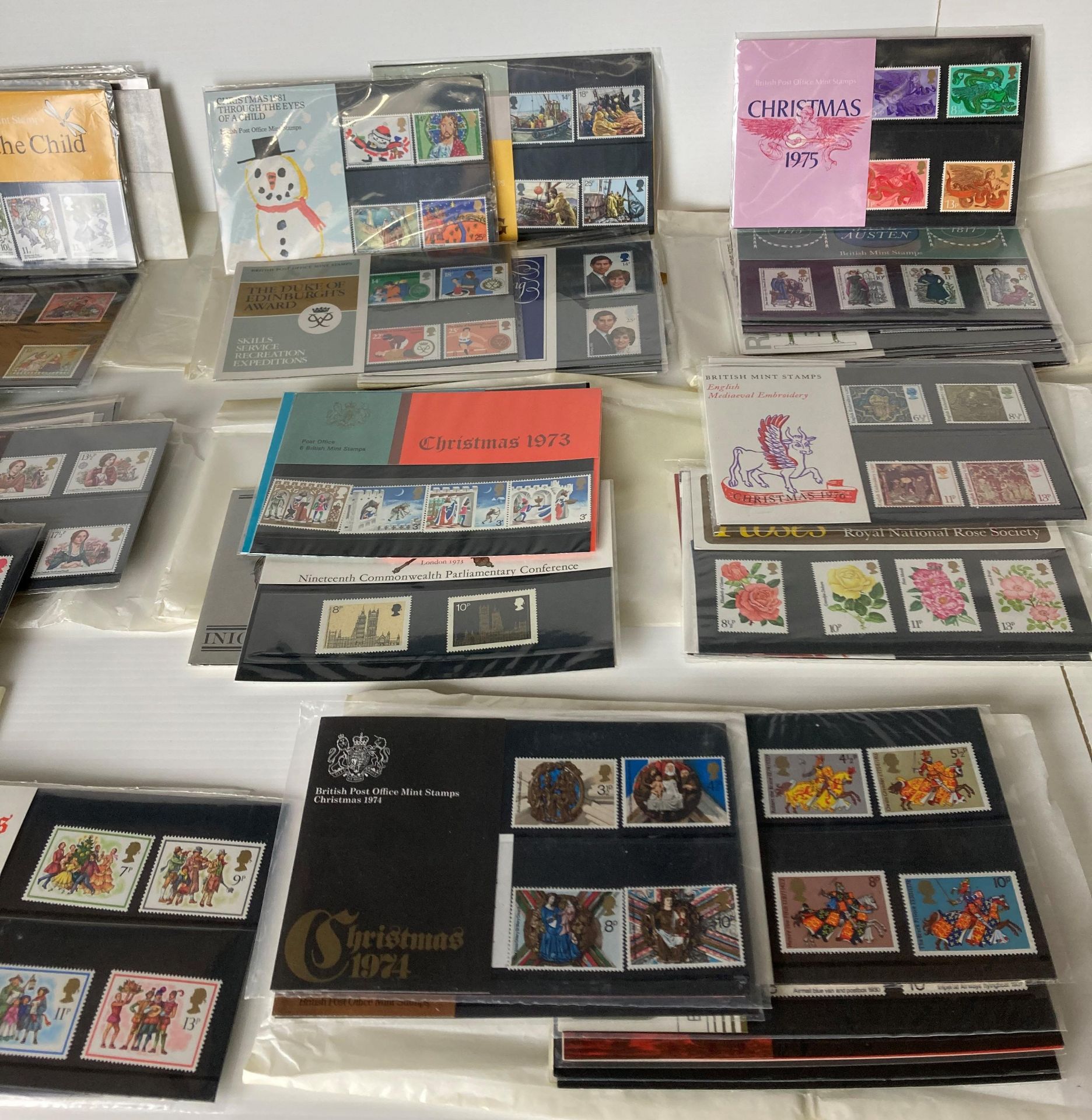 Sixty assorted packs of British Mint Stamps (1973-1981) including Christmas, Sports, - Image 3 of 4