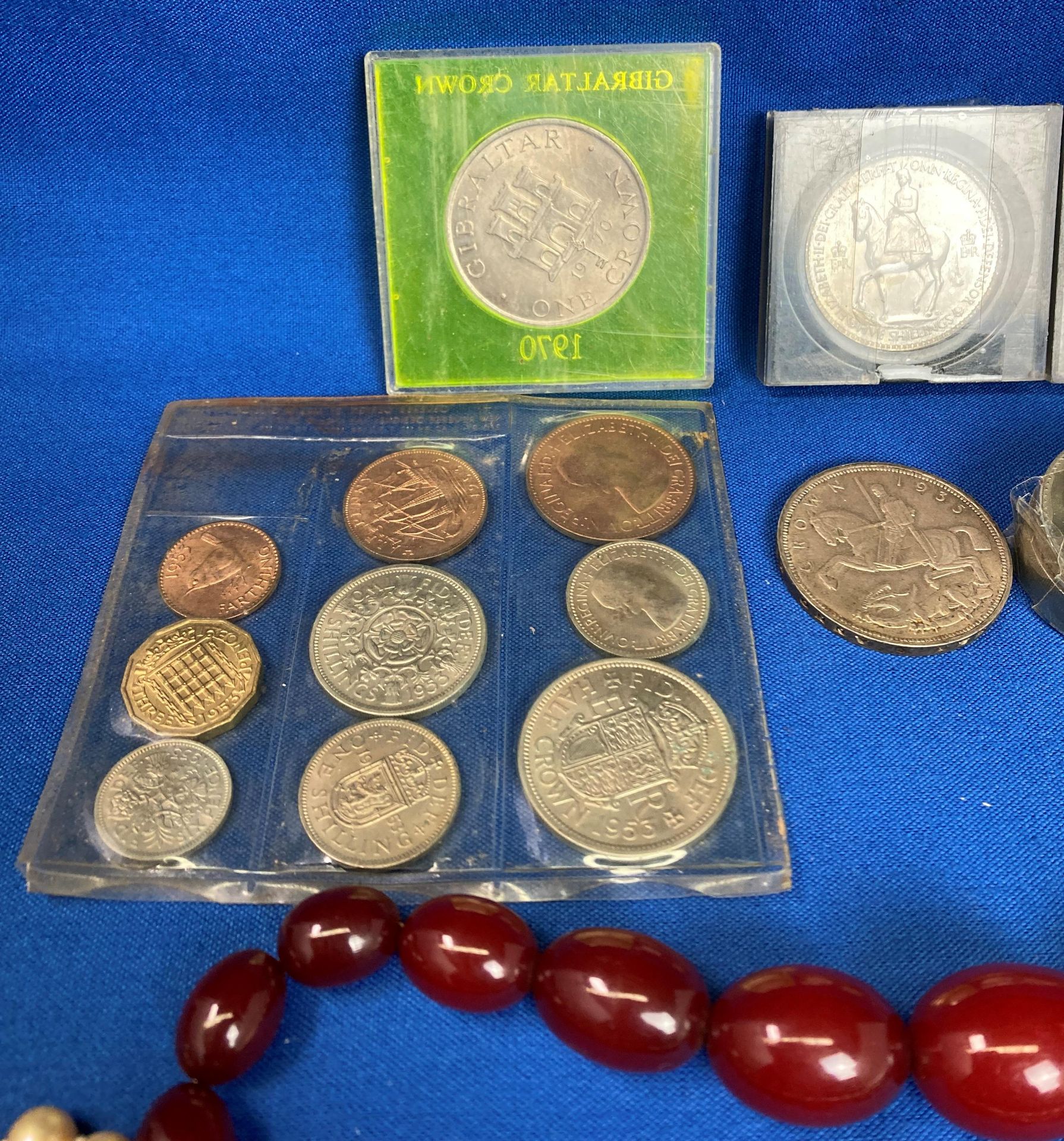 Contents to bag - assorted coins including Crowns 1935, Commemorative Crowns, - Image 2 of 13