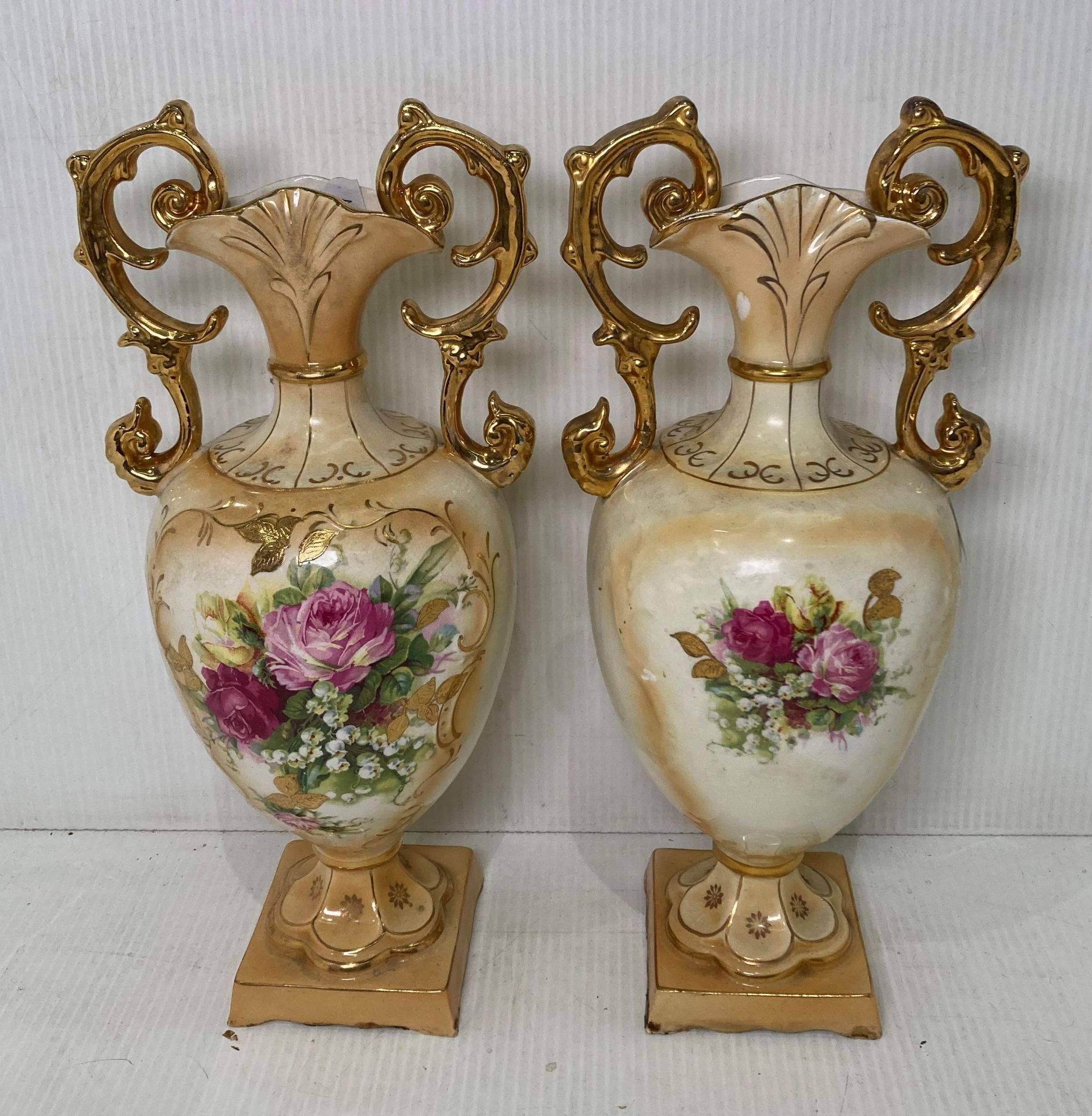 Pair of JKL K Ken Royal Court ware ceramic vases, - Image 2 of 3