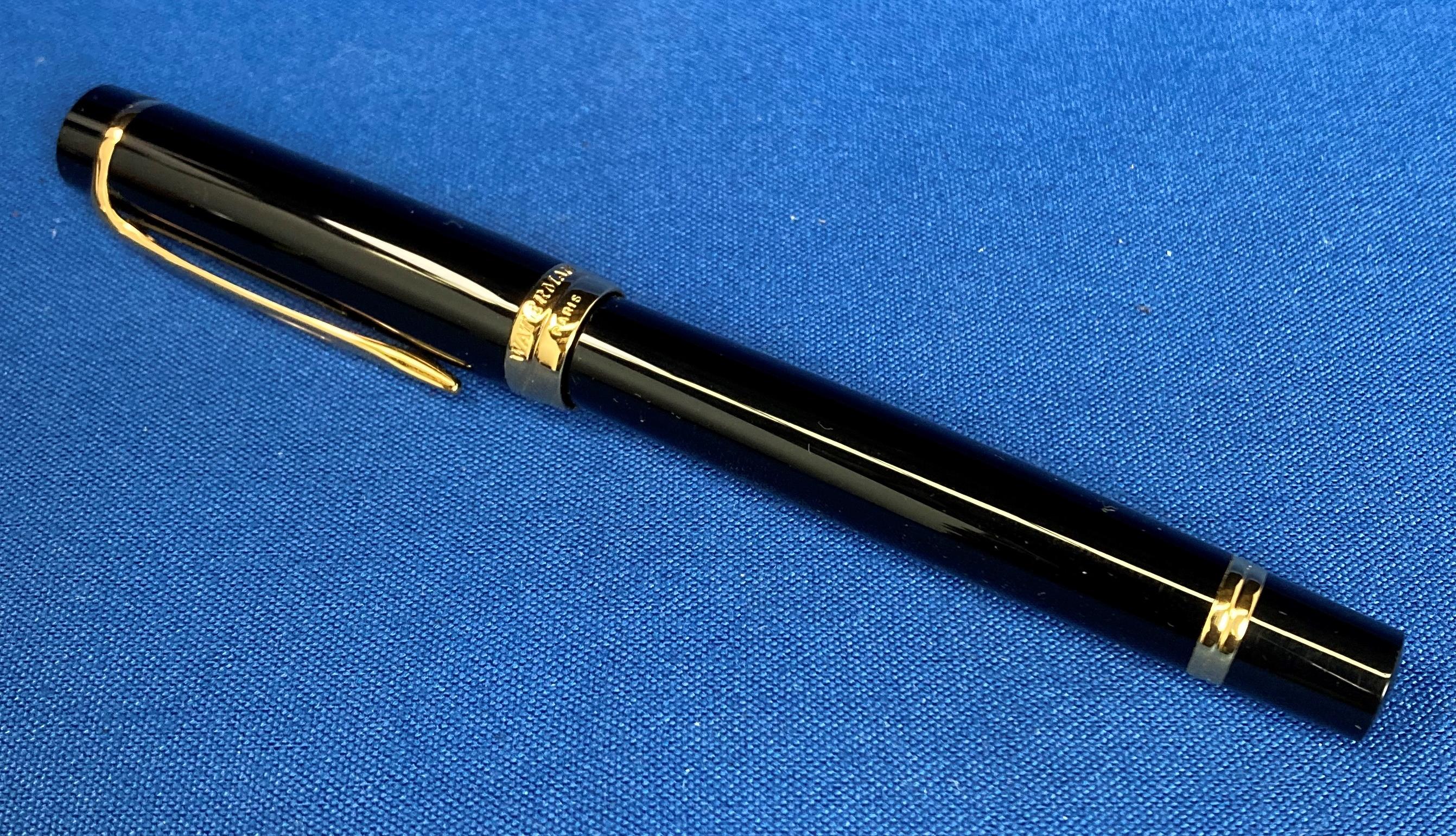 A Waterman Paris 'Liaison' fountain pen in case with 18K/750 stamp on side of nib together with - Image 2 of 7