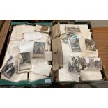 Contents to two trays - extremely large quantity of assorted topographical and other postcards - GB