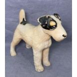 A vintage ceramic fox terrier figurine,