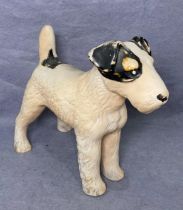 A vintage ceramic fox terrier figurine,