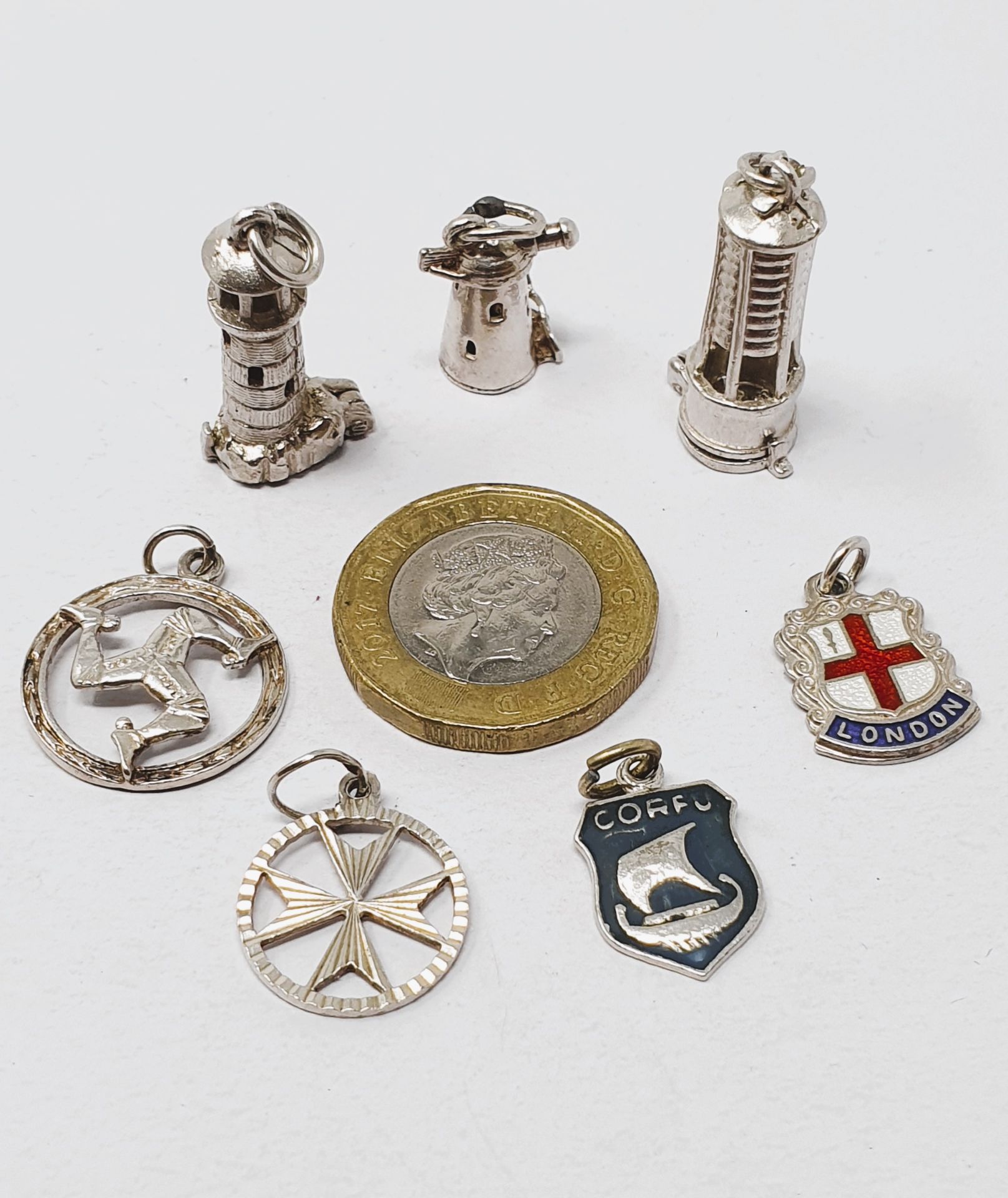 Sterling silver selection of twenty vintage charms, including bible, Royal Mail post box, - Image 2 of 3