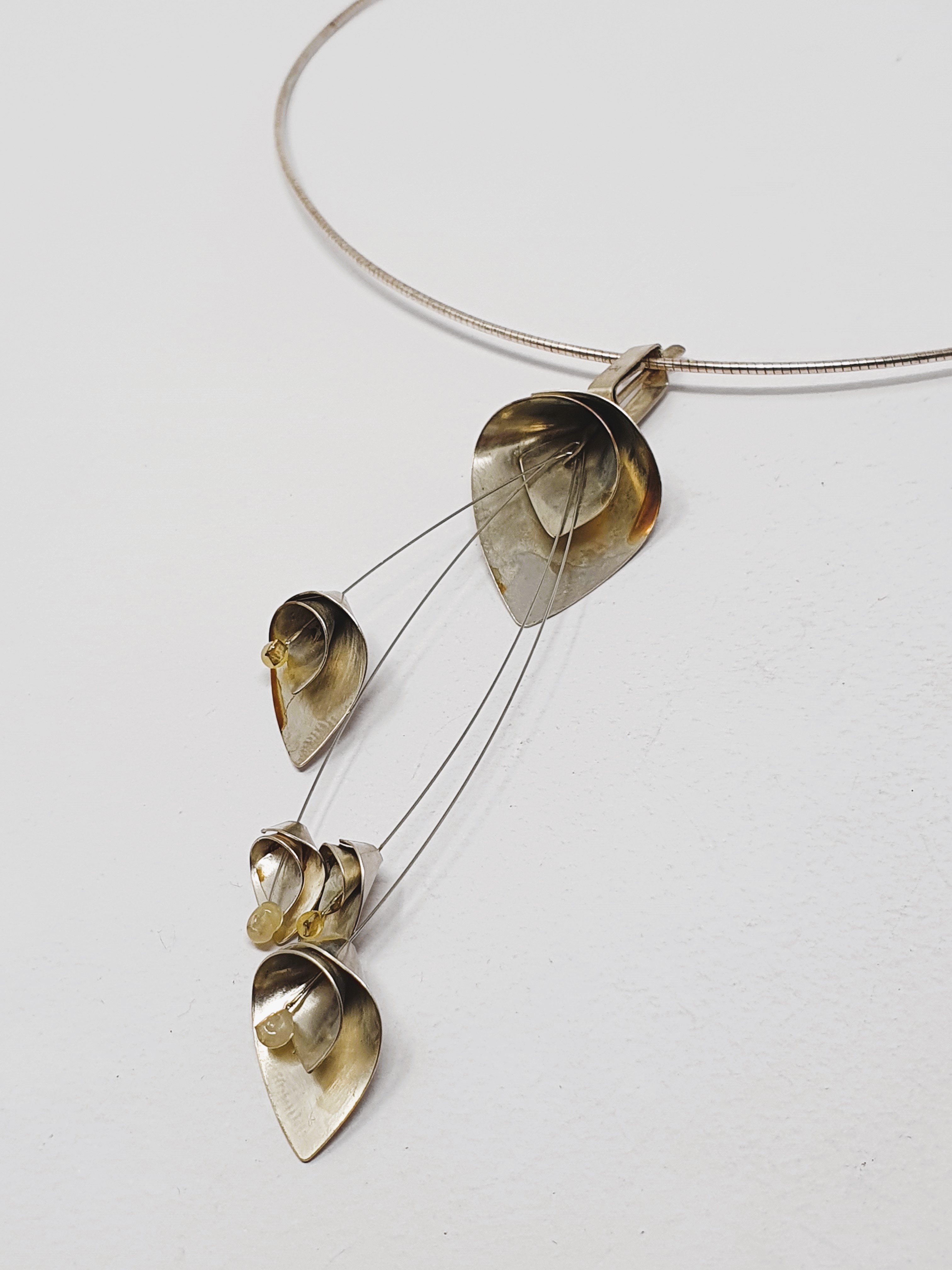 Sian Elizabeth Hughes, handmade sterling silver 'Flourish' design, - Image 2 of 5