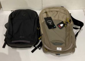 Osprey Radial Tan Concrete O/S 34L backpack bag (RRP £180 with original tags) and Osprey Daylite