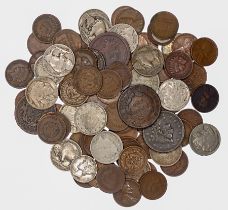USA - Quantity of coins 19th - 20th Century including silver; cents, nickels, dimes etc.