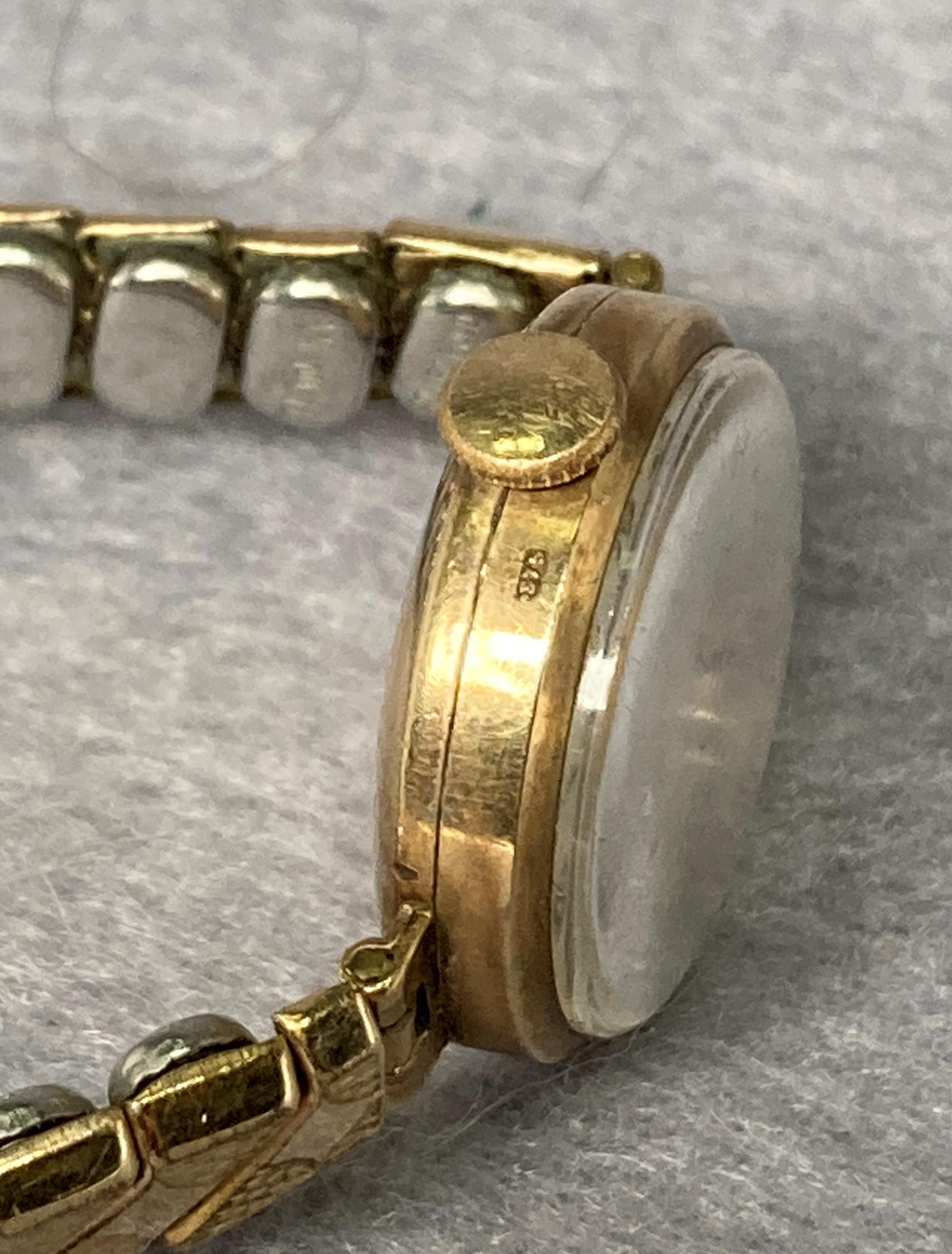 9ct gold (375) Aristo ladies watch with a rolled gold strap (saleroom location: S3 GC6) - Image 2 of 3