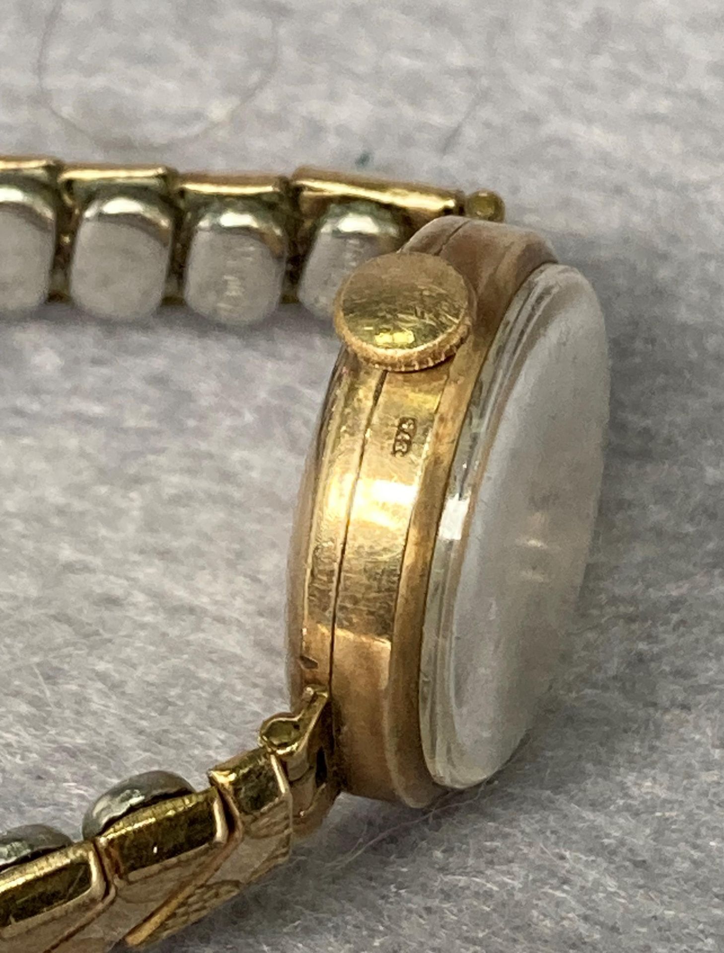 9ct gold (375) Aristo ladies watch with a rolled gold strap (saleroom location: S3 GC6) - Image 2 of 3