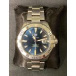 A Tag Heuer Aquaracer Calibre 5 Automatic 300m/1000ft in stainless steel with twist dial,