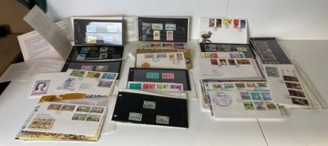 Twenty-eight assorted Jersey (1975-1982) Mint Presentation Pack Stamps and First Day of Issue