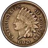 USA - Indian Head Cent, copper-nickel, 1864,