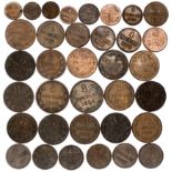 Channel Islands - Collection of coins from Guernsey.