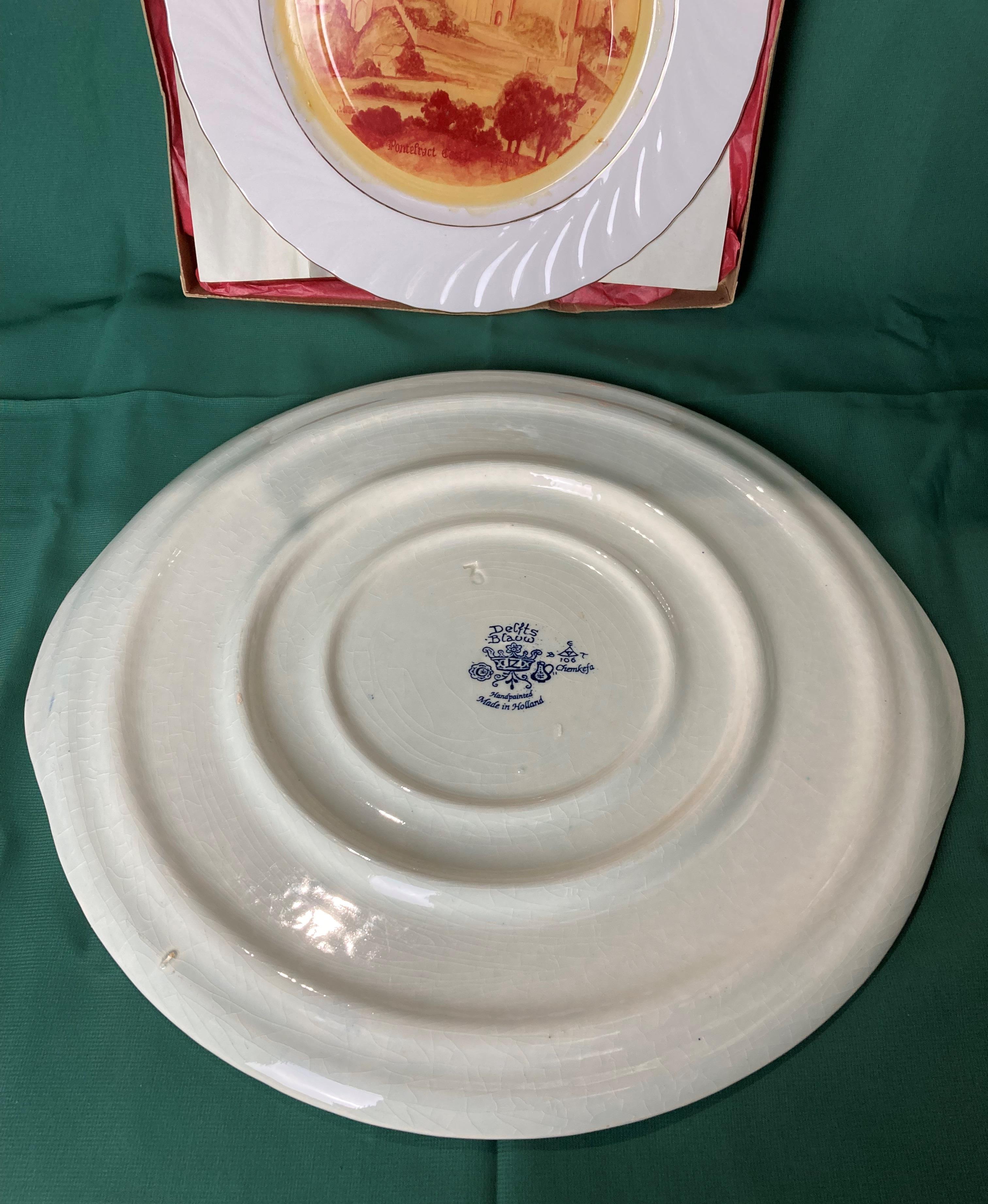 Delft blue and white 32cm diameter serving/meat plate and a Limited Edition 1984 (493/500) Leffmann - Image 4 of 4