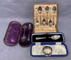 Set of six silver hallmarked teaspoons (1915,