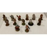 Twelve assorted Royal Doulton bird figurines including owls, kingfisher,