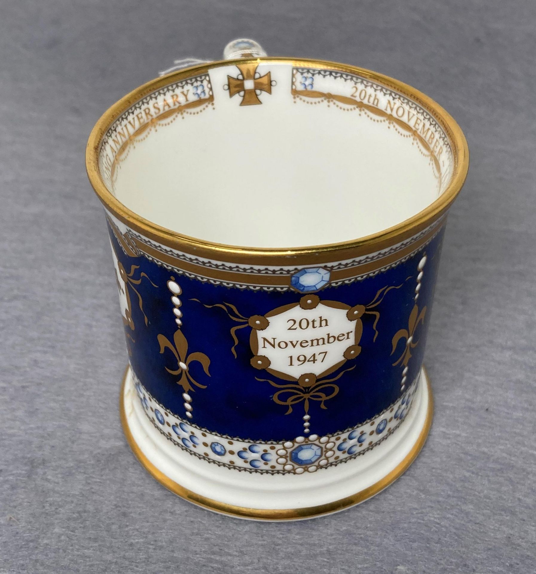 Two items including a Royal Worcester 1947-2007 Diamond Wedding Anniversary cup and a Parker - Image 2 of 3
