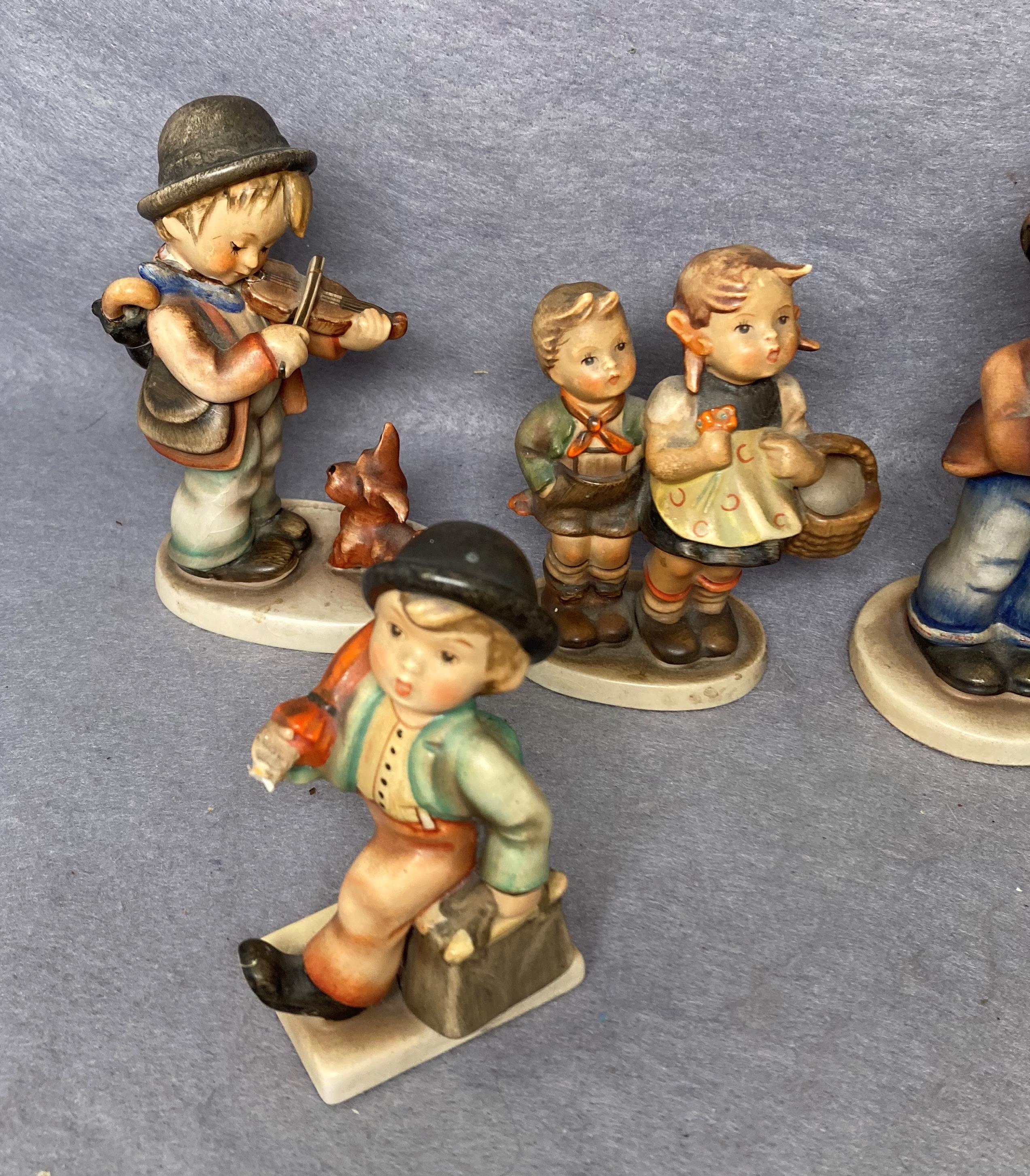 Six 20th Century Hummel ceramic figurines (one has been repaired) (saleroom location: S3 QC17 GC) - Image 2 of 5