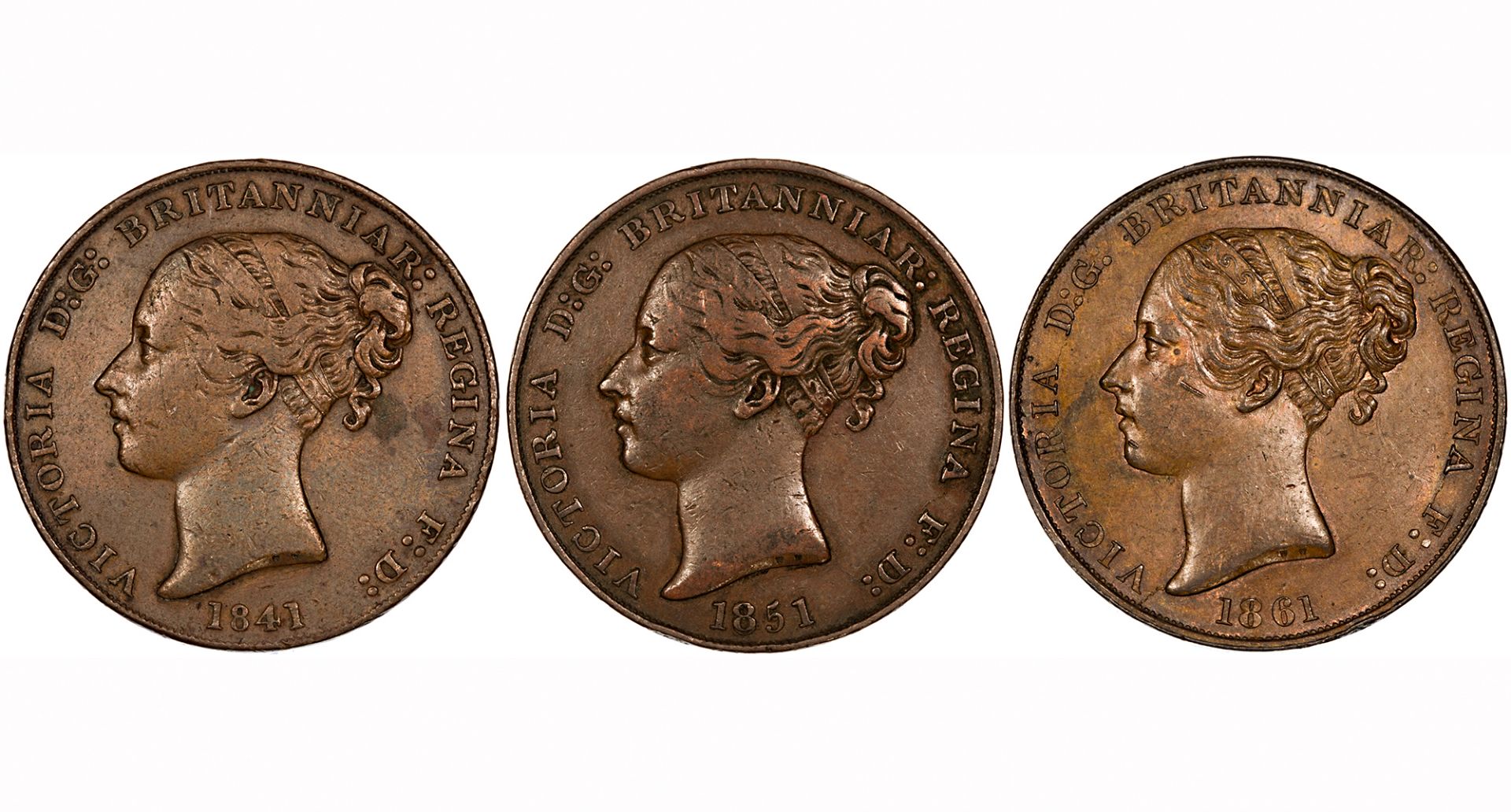 Channel Islands - Jersey Victoria 1/13 Shilling (3) 1841, 1851, 1861.