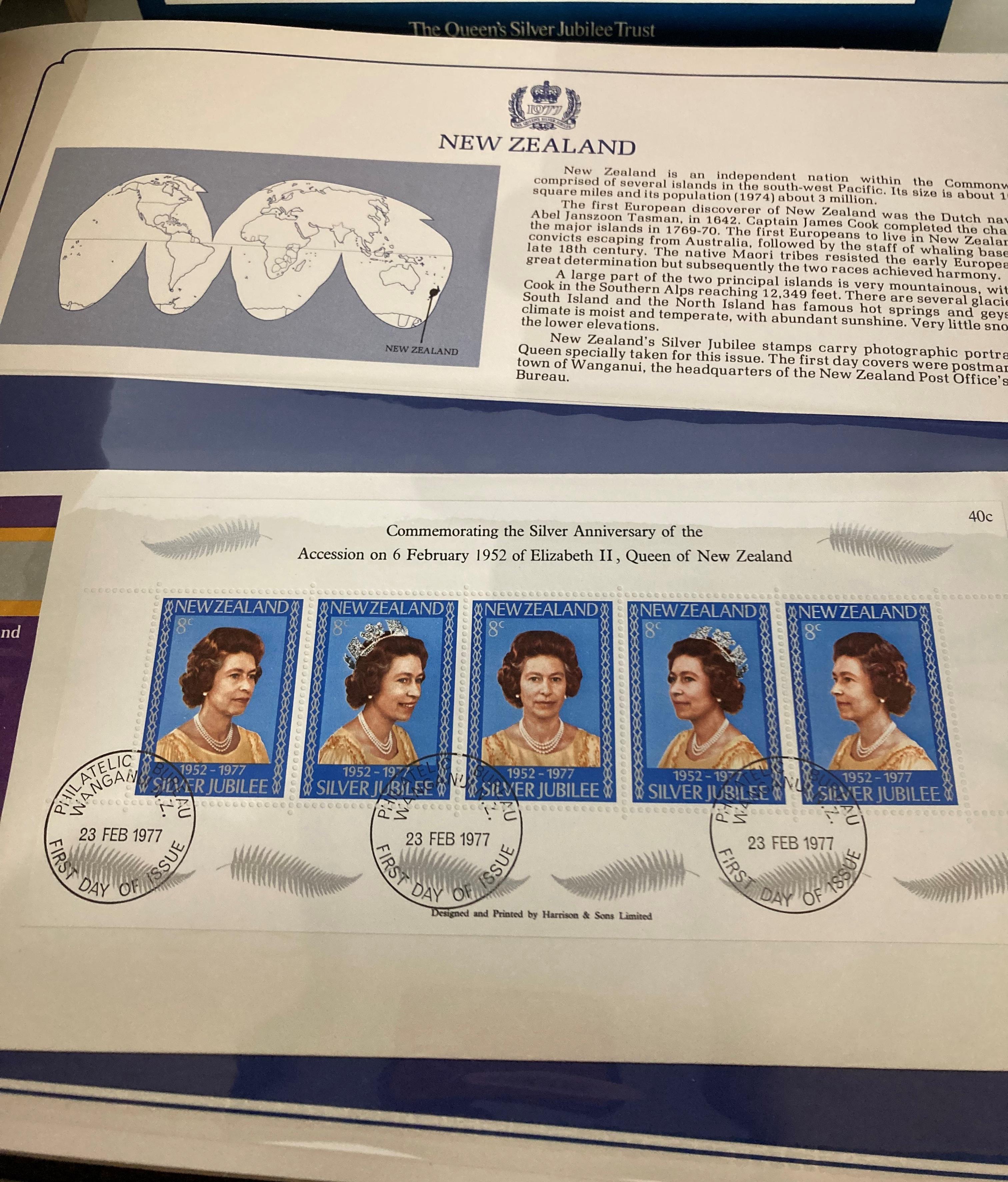 Two Queen Elizabeth II Silver Jubilee First Day Cover Albums by Postal Heritage Society and two - Image 7 of 7