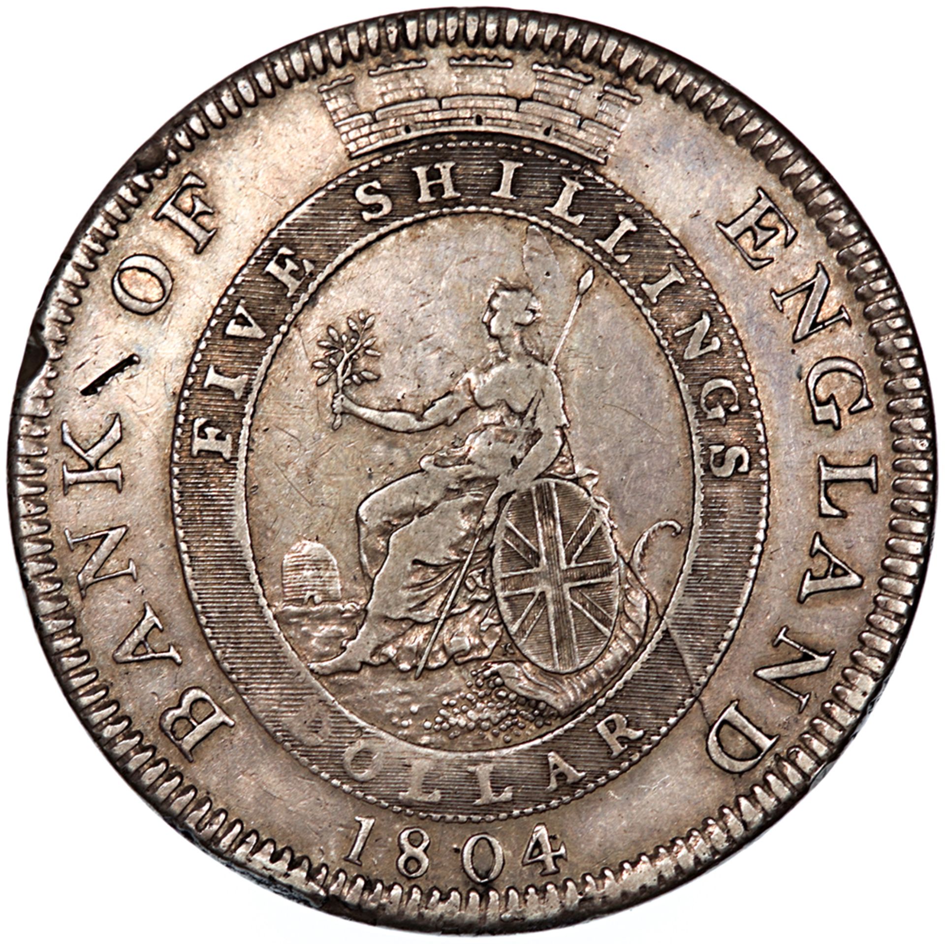 UK - George III Bank Of England 5 Shilling silver Dollar 1804 (saleroom location: S3 GC4) - Image 2 of 2