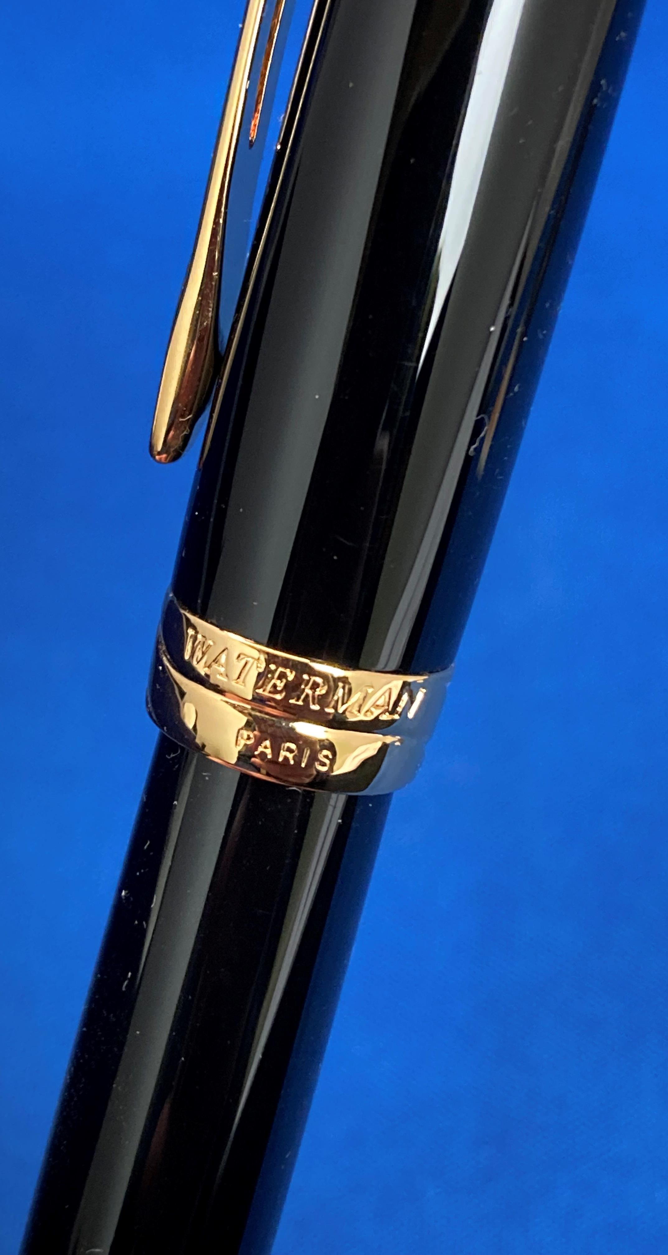 A Waterman Paris 'Liaison' fountain pen in case with 18K/750 stamp on side of nib together with - Image 3 of 7