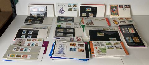Thirty-five assorted Isle of Man (1975-1981) Mint Stamp Presentation Packs and First Day of Issue