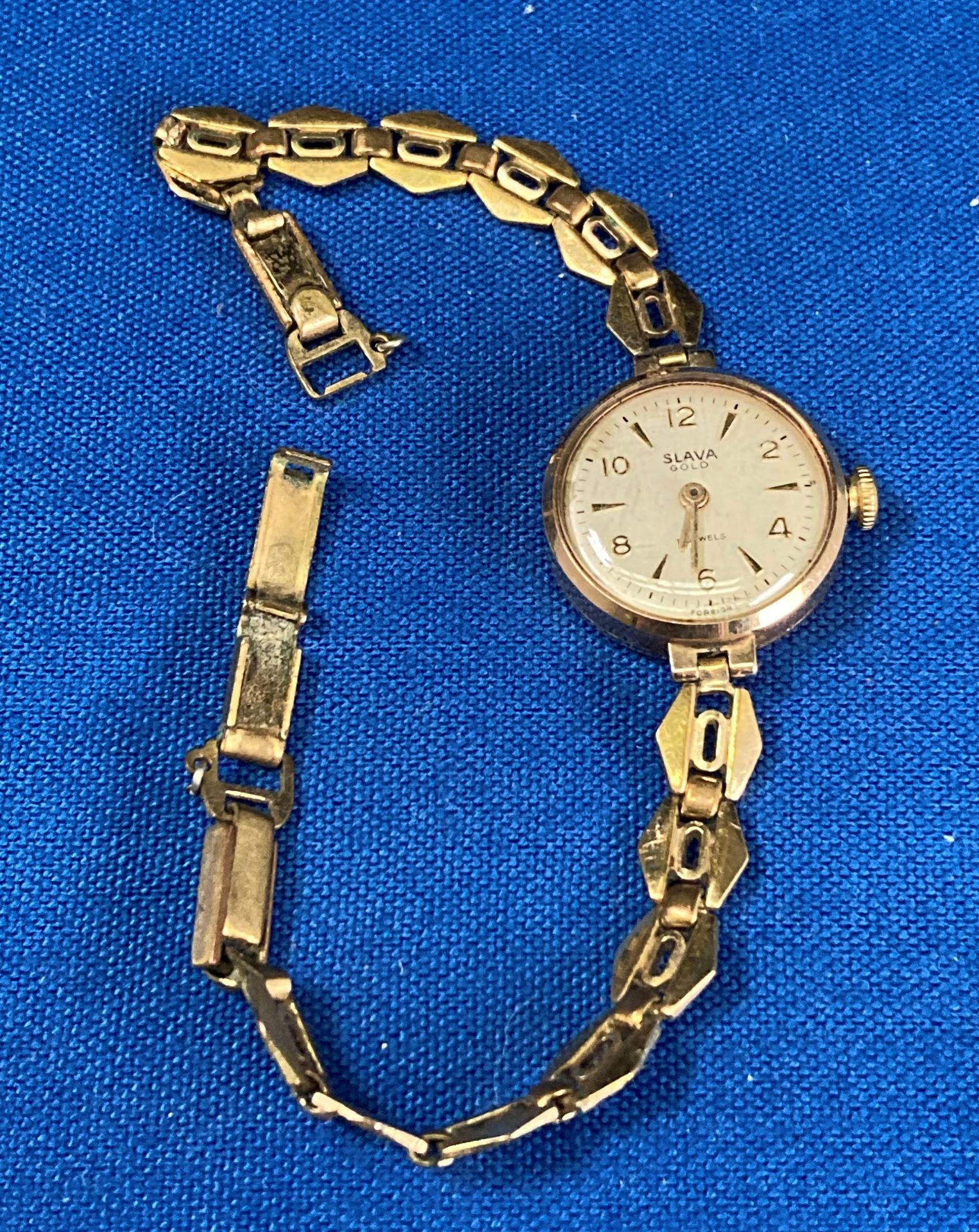 9ct gold (375) Slava gold case watch (strap - gold-plated) and a Rotary gold case watch (no strap). - Image 3 of 6