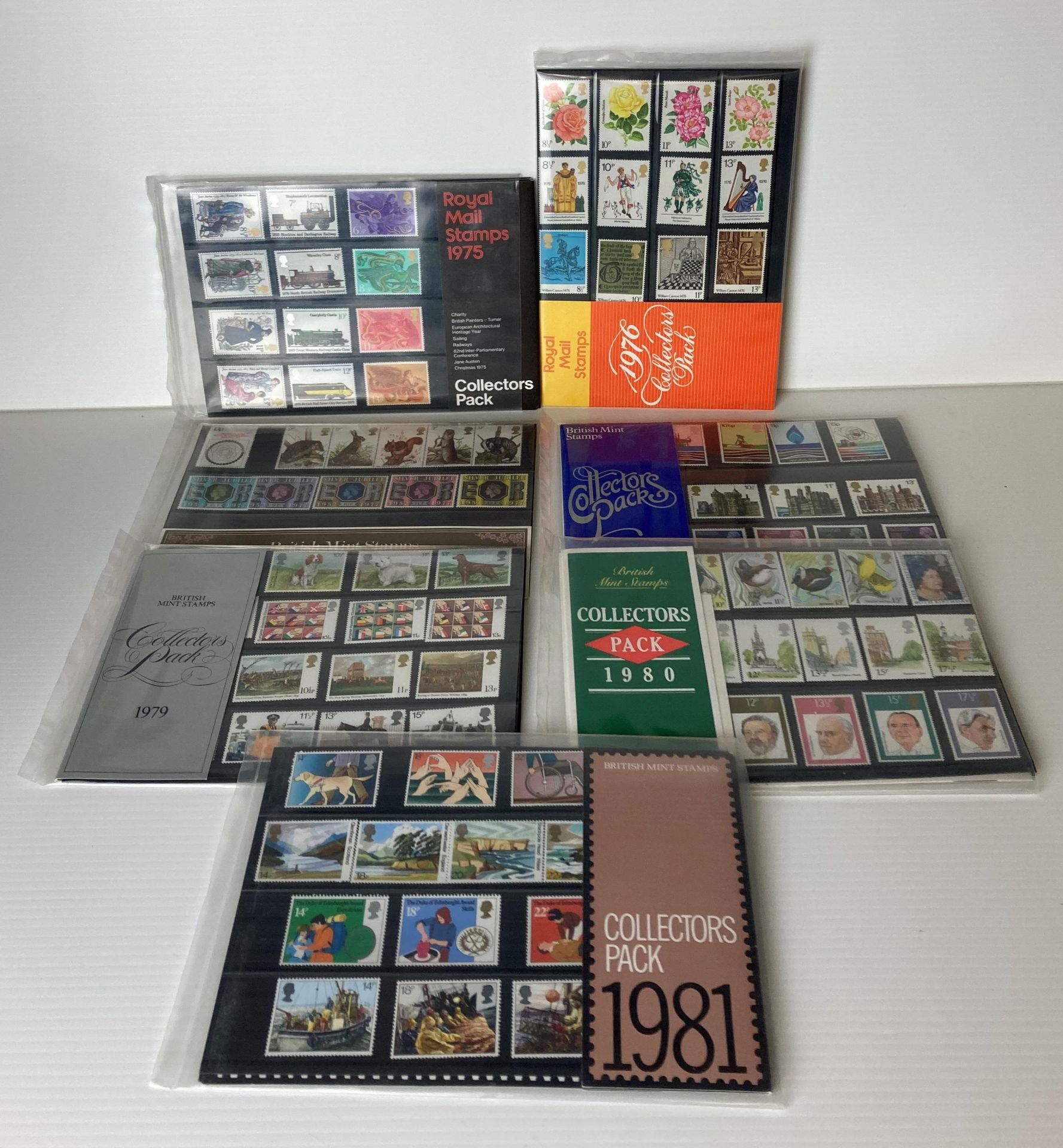 Seven Royal Mail & British Mint Stamp Collectors' Packs,