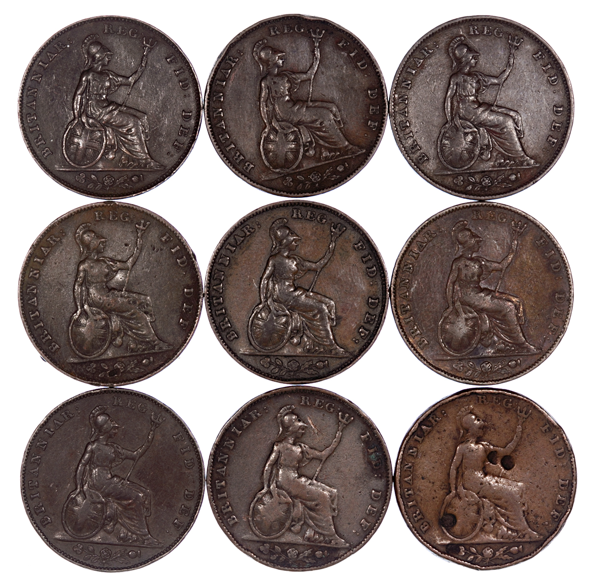 UK - Victoria Copper Farthing Collection, - Image 3 of 8