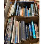 Contents to two boxes - 37 books mainly maritime and naval related including The London Stamp