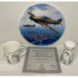 Three Royal Doulton items including a Limited Edition 'Hurricanes Over the Houses of Parliament'