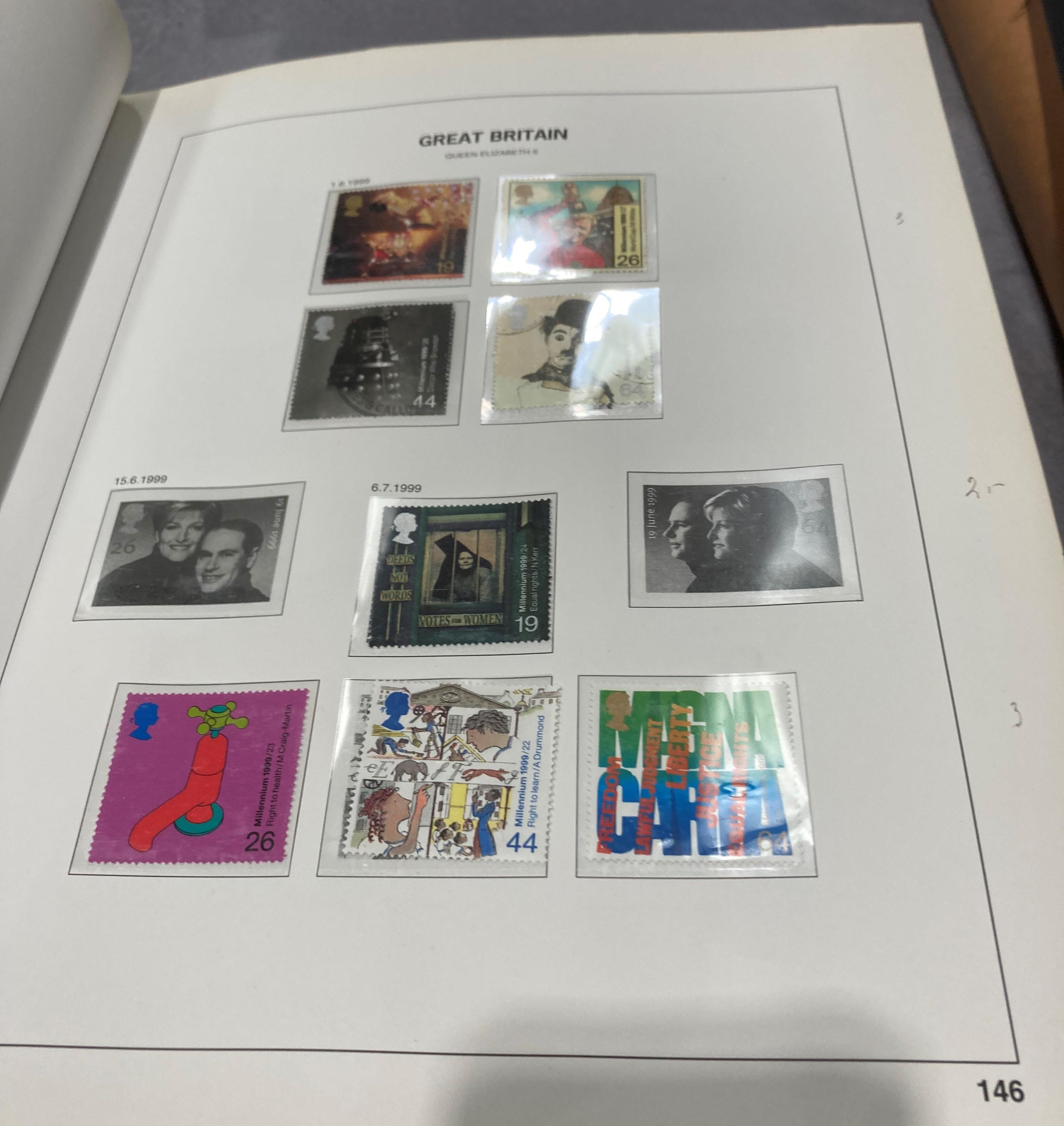 Ten stamp albums and contents - mainly GB related including some Air Mail, - Image 21 of 25