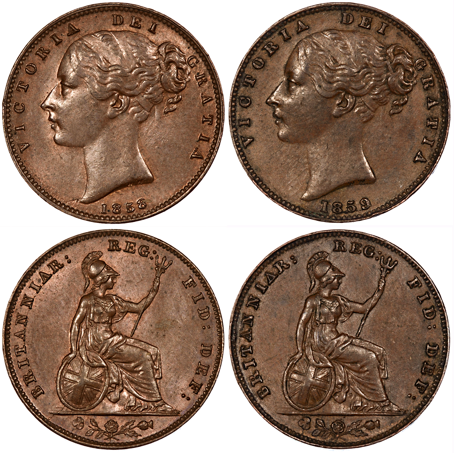 UK - Victoria Copper Farthing Collection, - Image 6 of 8