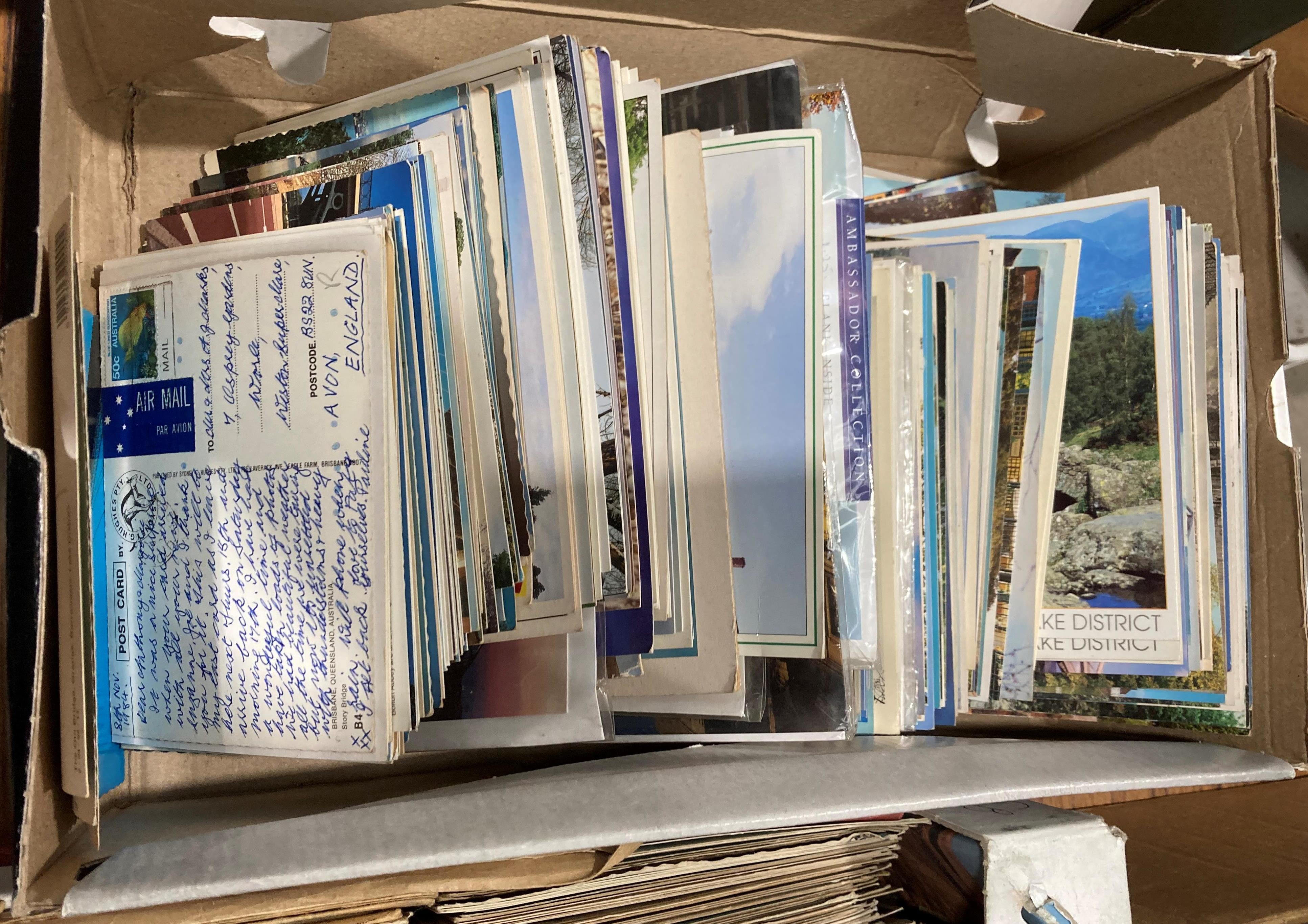 Contents to five boxes - extremely large quantity of GB & World postcards - topographical, - Image 2 of 6