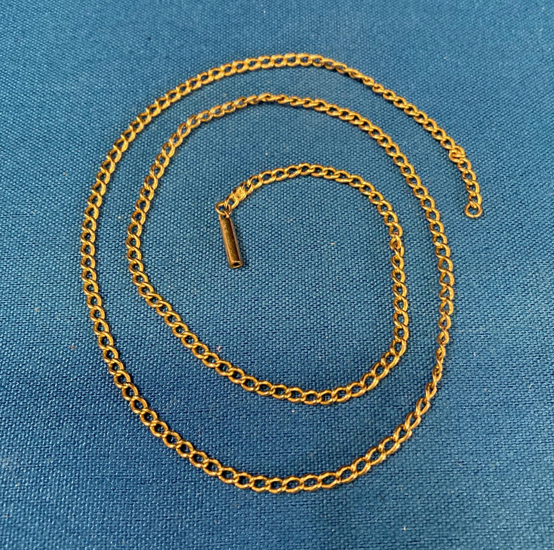 Two 9ct gold (375) chain, 17" and 18" long - both broken. - Image 2 of 3