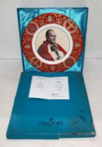 A Limited Edition Coalport collectors plate 'To Commemorate the Visit to Britain of His Holiness