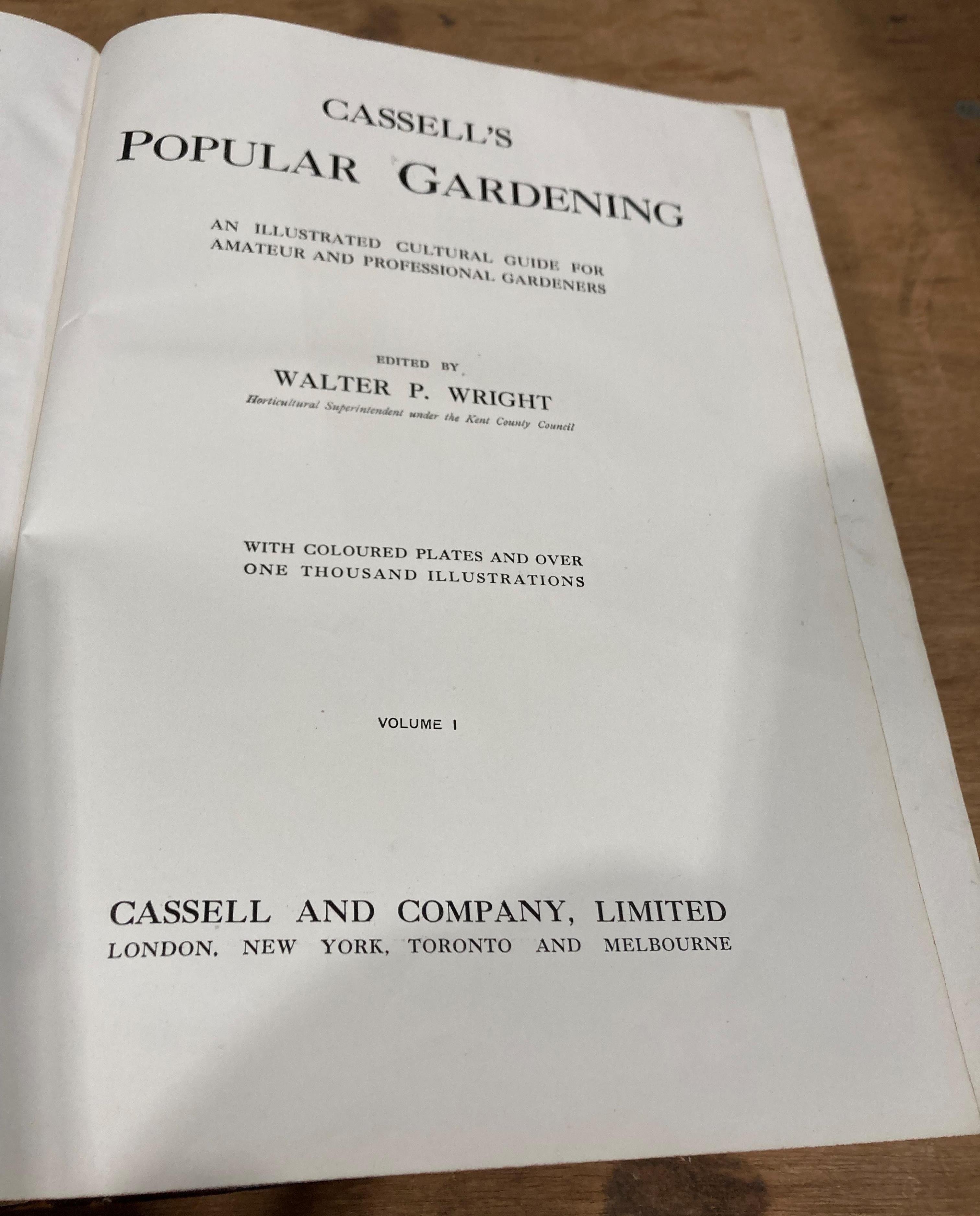 Two volumes Cassells Popular Gardening bound in quarter leather (saleroom location: S2 centre - Image 2 of 3