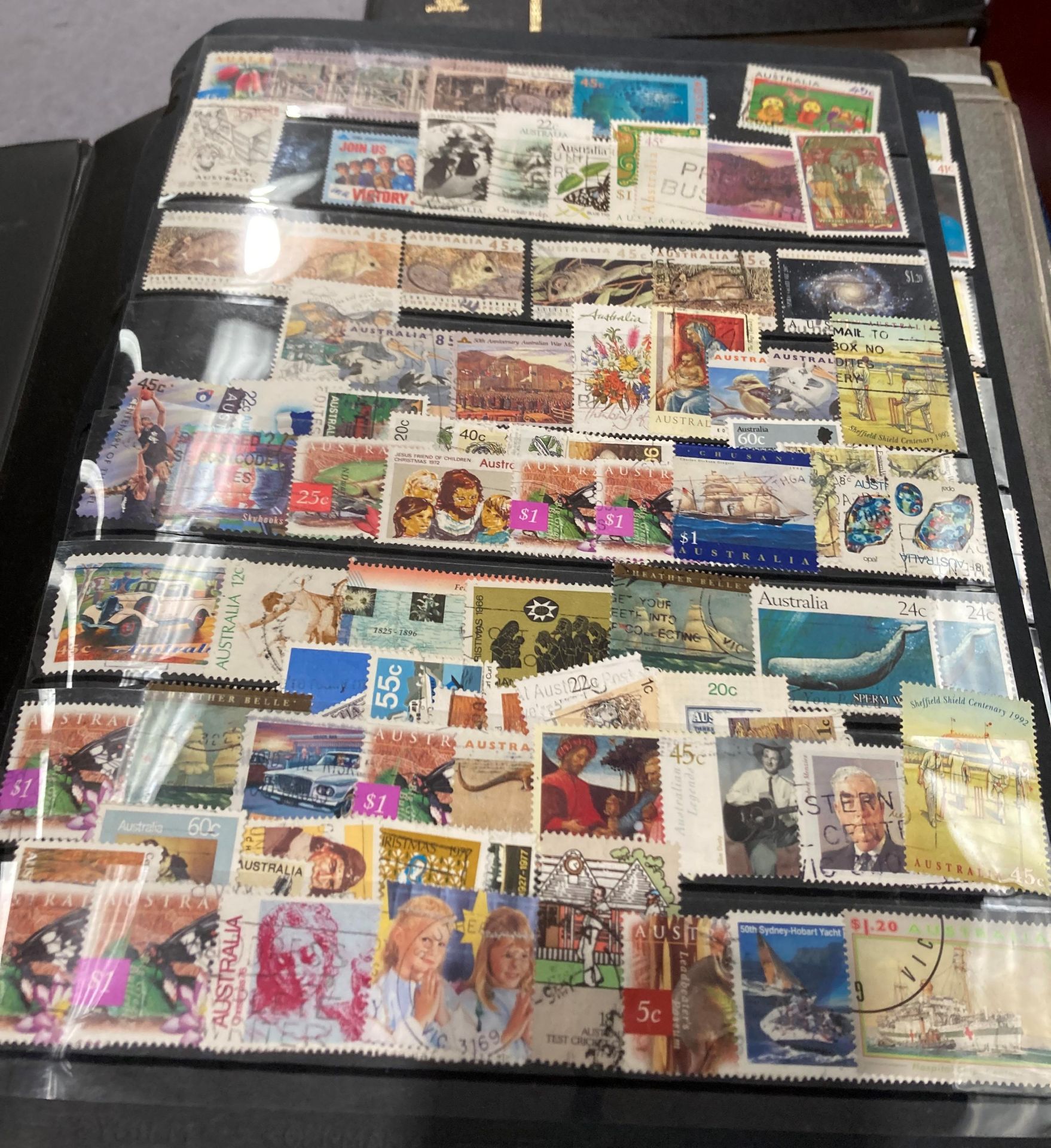 Five albums of mainly Australian stamps and an album of US Commemorative stamp collectors panels - Image 5 of 18