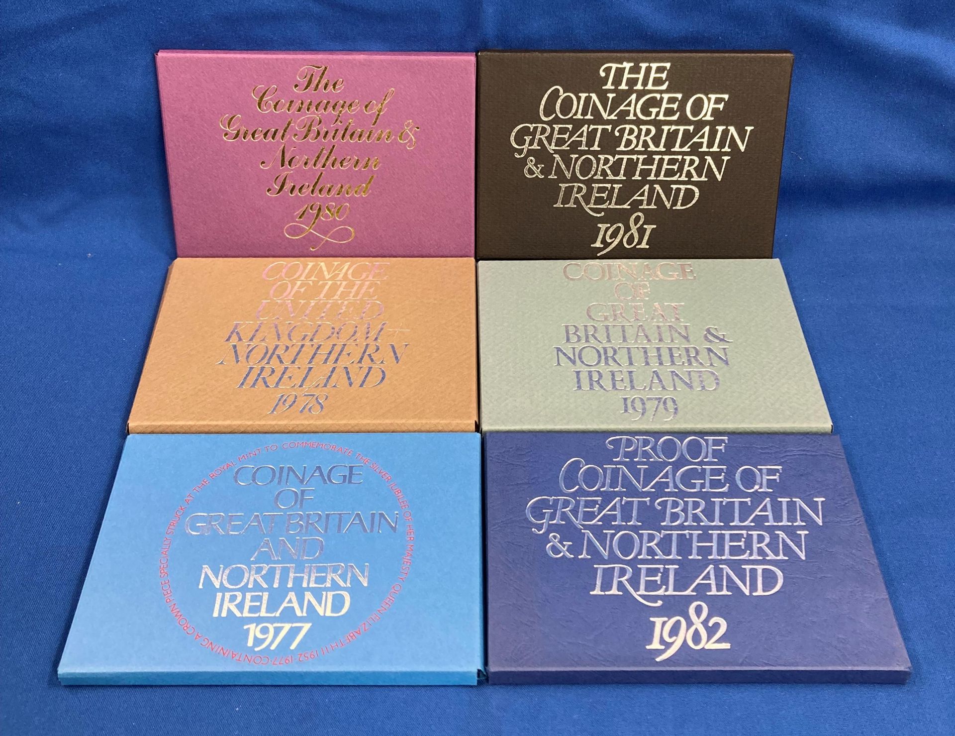 Six sets of Royal Mint 1977-1982 Coinage of Great Britain & Northern Ireland (saleroom location: S3 - Image 5 of 5