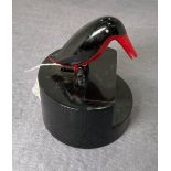 Retro black and red plastic novelty bird cocktail stick holder (saleroom location: S3 QC07)