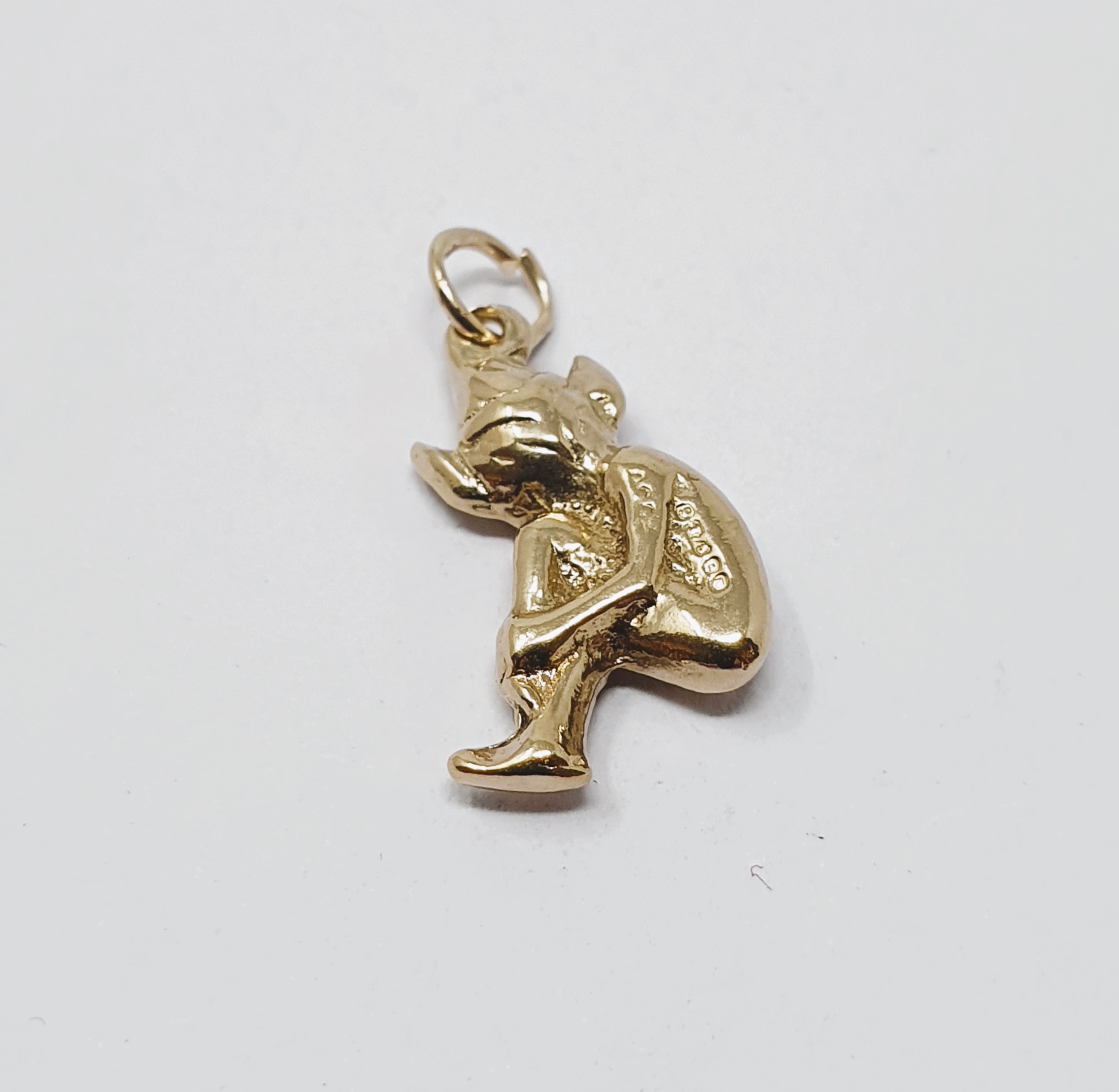 9ct gold vintage pixie charm, gross weight 3. - Image 2 of 2