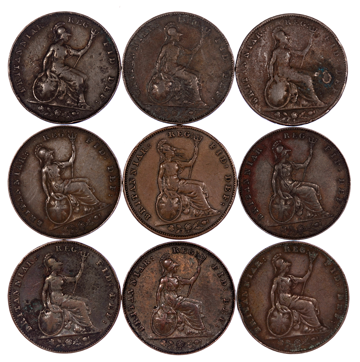 UK - Victoria Copper Farthing Collection, - Image 5 of 8