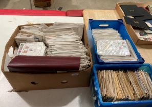 Contents to three containers extremely large quantity of First Day Covers (saleroom location: S2
