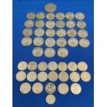 Assorted silver coins (1921-1946) including Shillings, Six Pence pieces, etc.