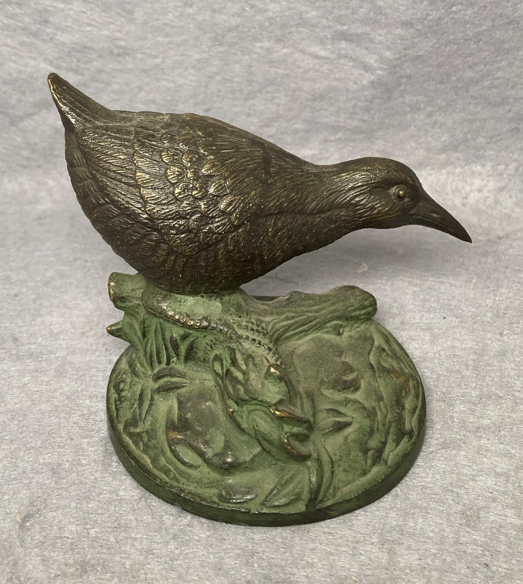 A bronze figure of a wading bird C1930 by I Bonheur, 10. - Image 2 of 2