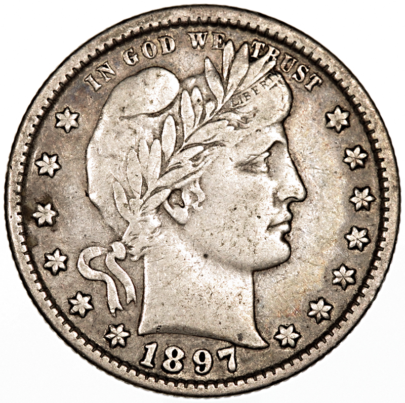 USA - Barber Quarter Dollar 1897,