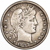 USA - Barber Quarter Dollar 1897,