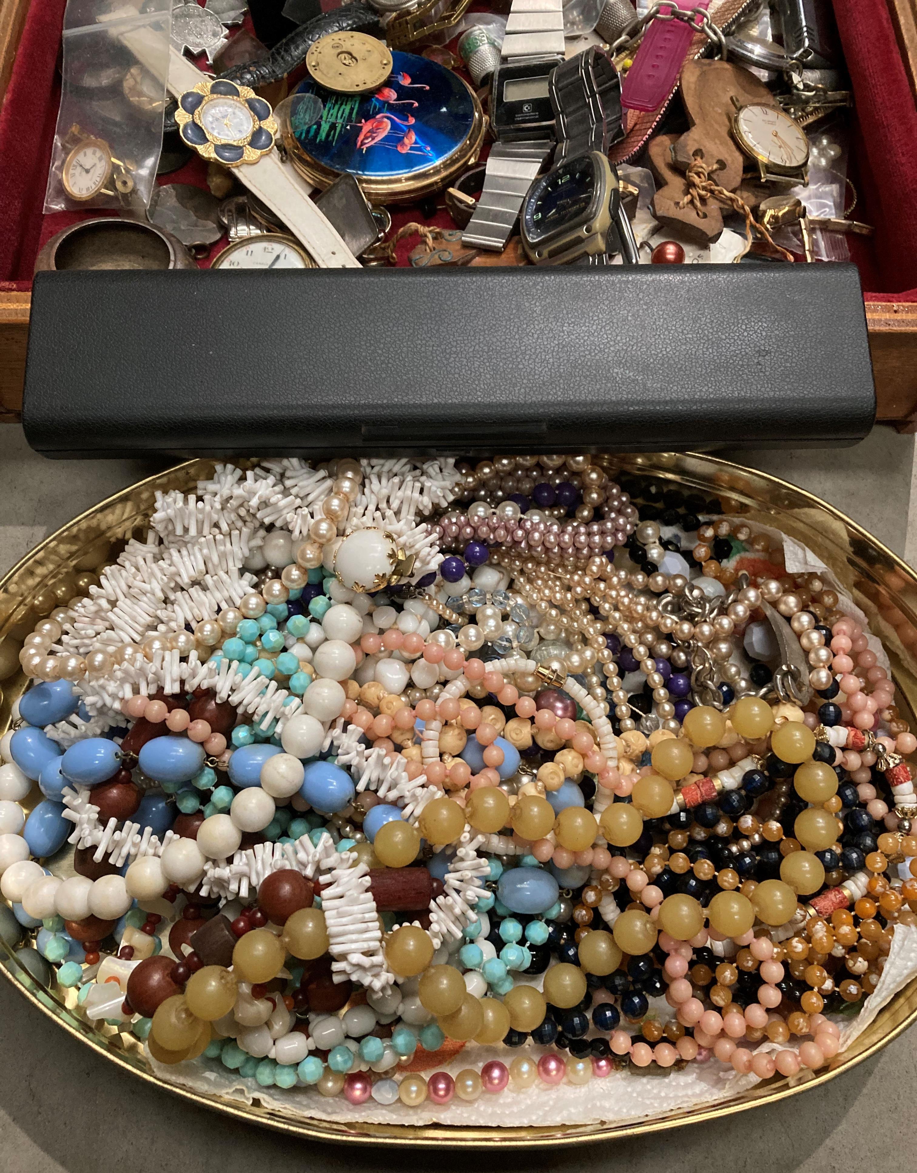 Glass-top display case (38 x 35cm) and contents - assorted Coronation medals, lighters, - Image 3 of 3