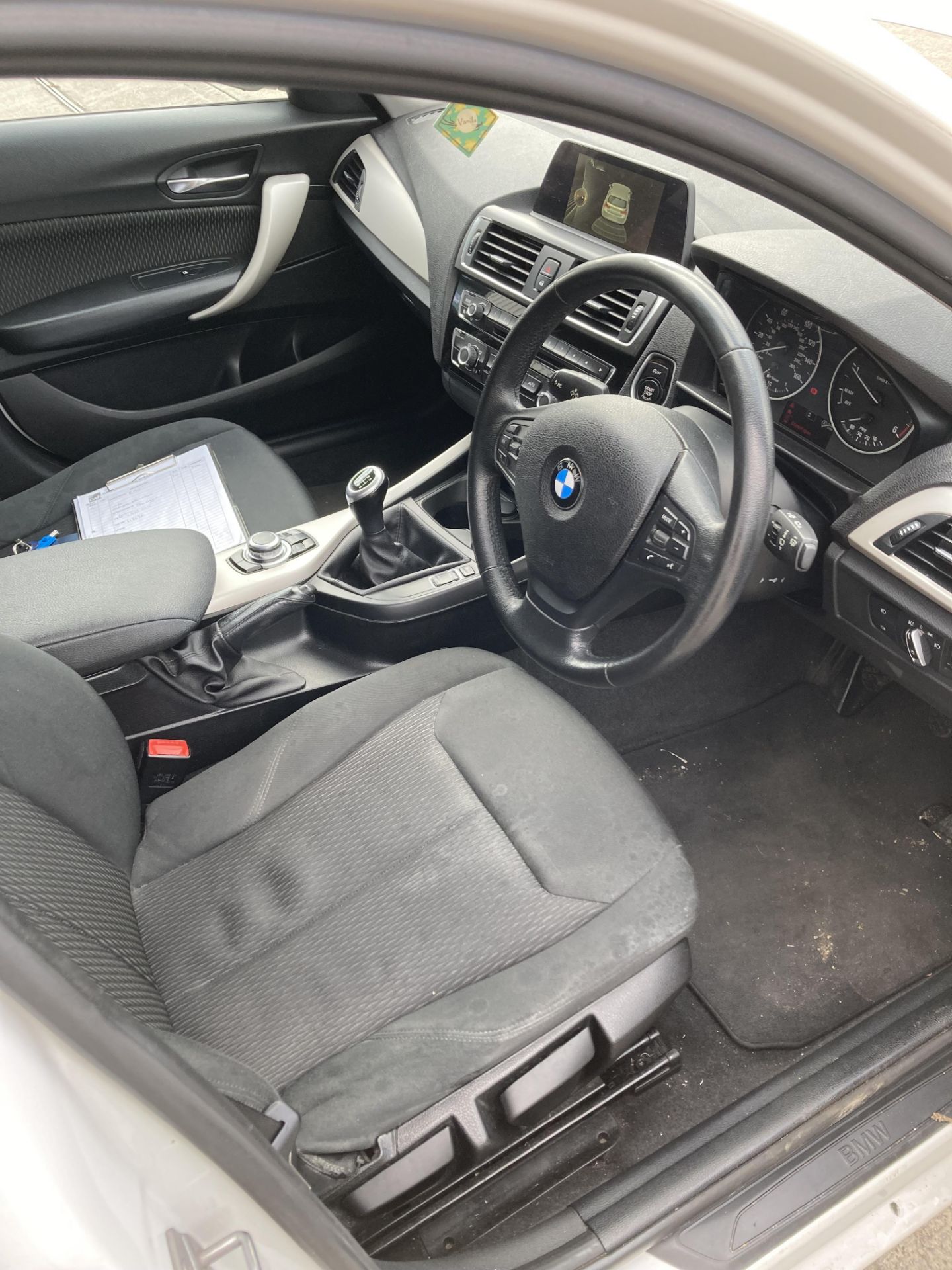 BMW 116d five door hatchback - diesel - white - dark grey cloth interior, with alloy wheels. - Image 9 of 11